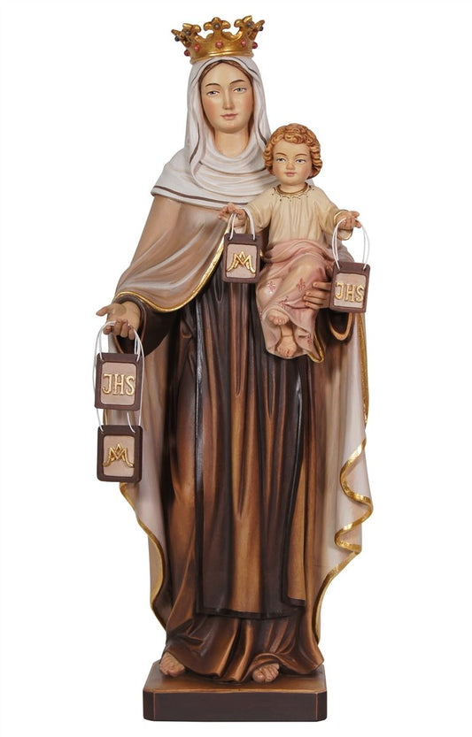 Wood Statue Our Lady of Mount Carmel Size 8"