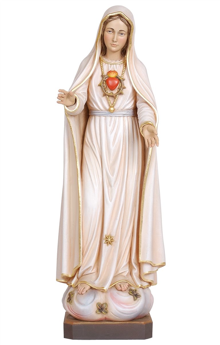 Wooden Statue of Immaculate Heart of Mary