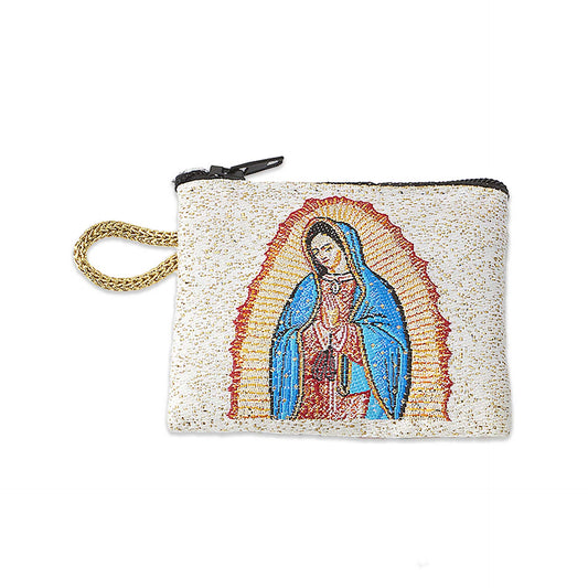 Monedero de Tela con Imagen de Virgen de Guadalupe 4x3 pulgadas