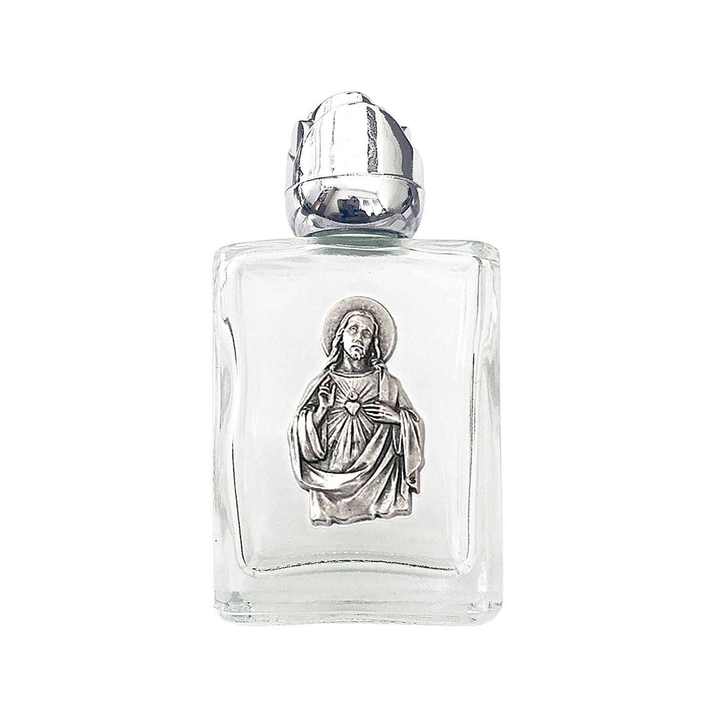 The Holy Water Bottle sacred heart of Jesus Medal (EMPTY BOTTLE)