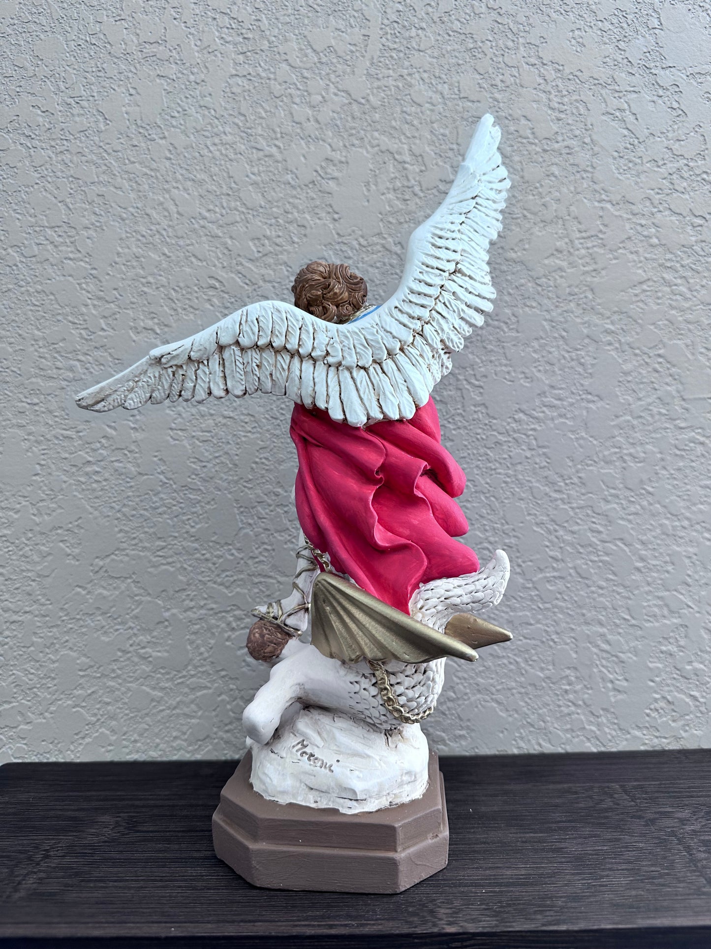 Colored resin St. Michael the Archangel Statue 13 inches