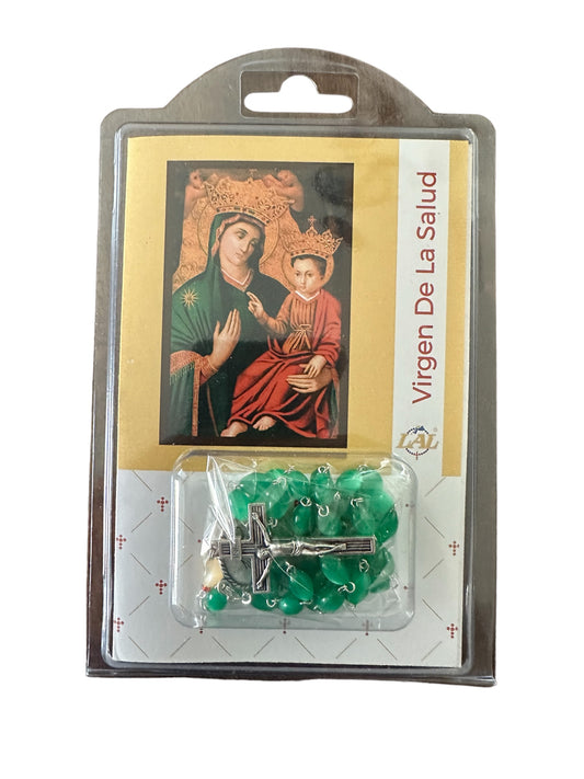 Our Lady of Health Rosary with Imitation Mother of Pearl Beads