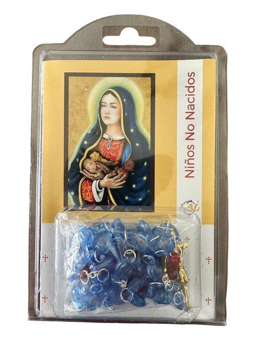Unborn Children's Rosary with Oval Plastic Beads