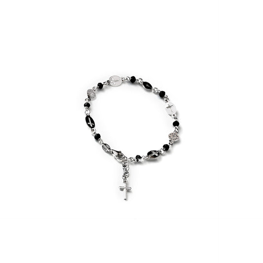 Pulsera de Rodio/Plata 925 con cristal