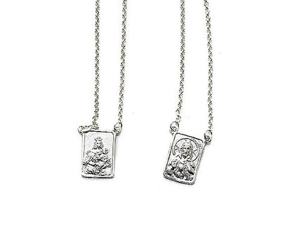 Our Lady of Mount Carmel and Sacred Heart of Jesus Scapular in 925 Silver - 35 inches in Circumference