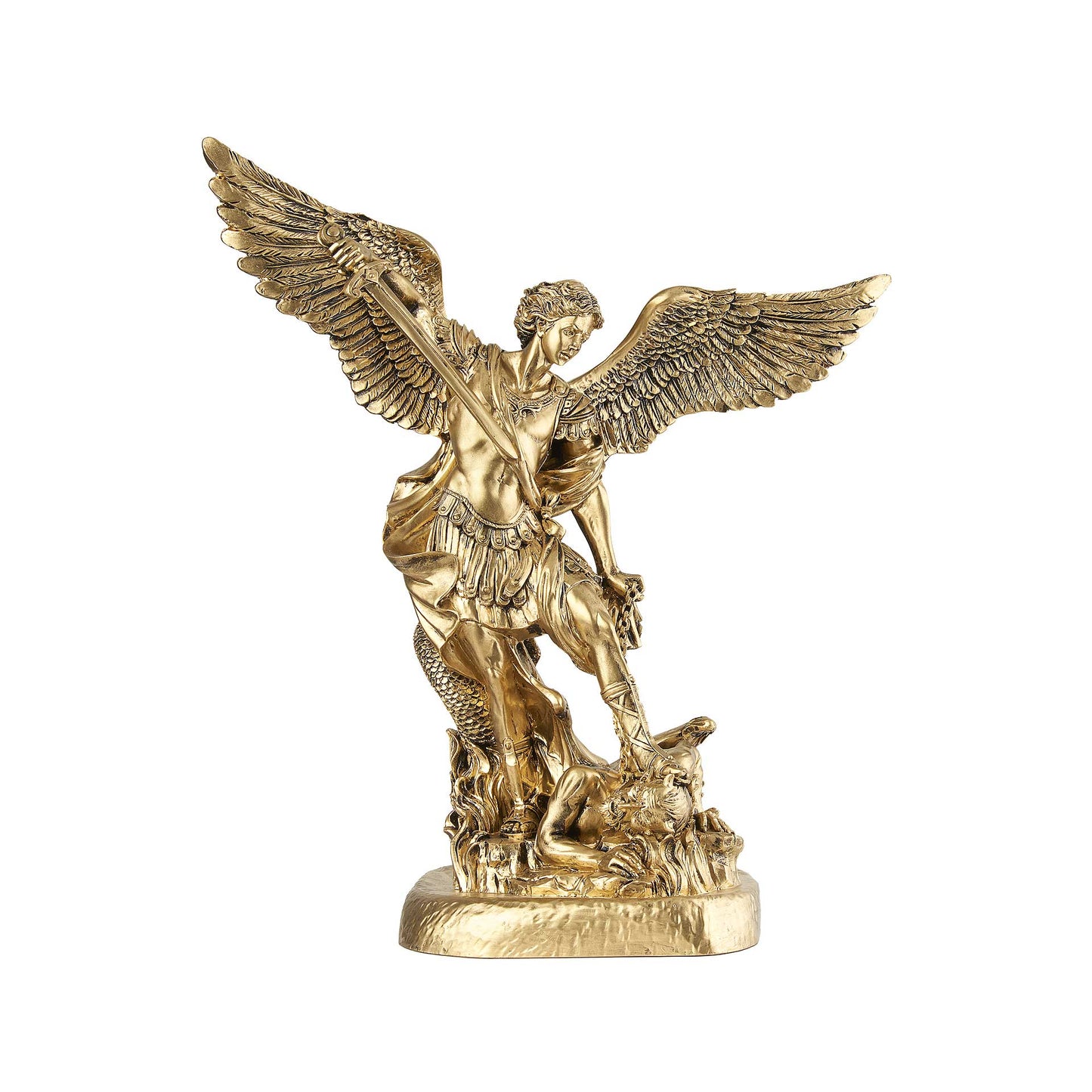 Statue Saint Michael Archangel Resin 15.5 Inches
